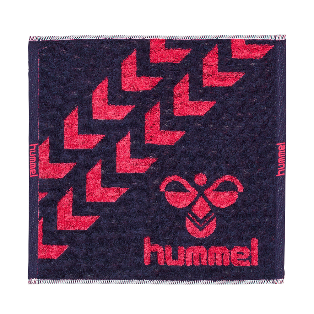 hummel-SPORTSハンドタオル 紺色×桃色