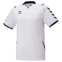 22SShummel-SPORTSゲームシャツ ホワイト×インディゴネイビー
