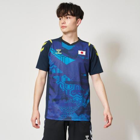 hummel(ヒュンメル)-S ハンドボール JAPAN 半袖プラクティスシャツ 紺