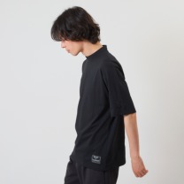 hummel(ヒュンメル)-S hummel PLAY 5分袖シャツ 黒