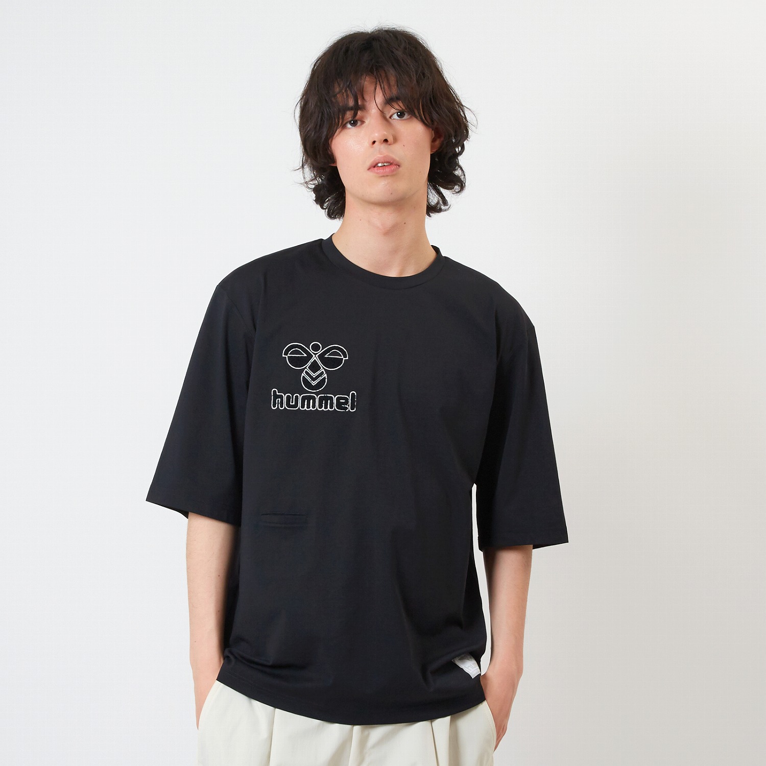 hummel(ヒュンメル)-S hummel PLAY 5分袖Tシャツ ブラック シャツ SSK 