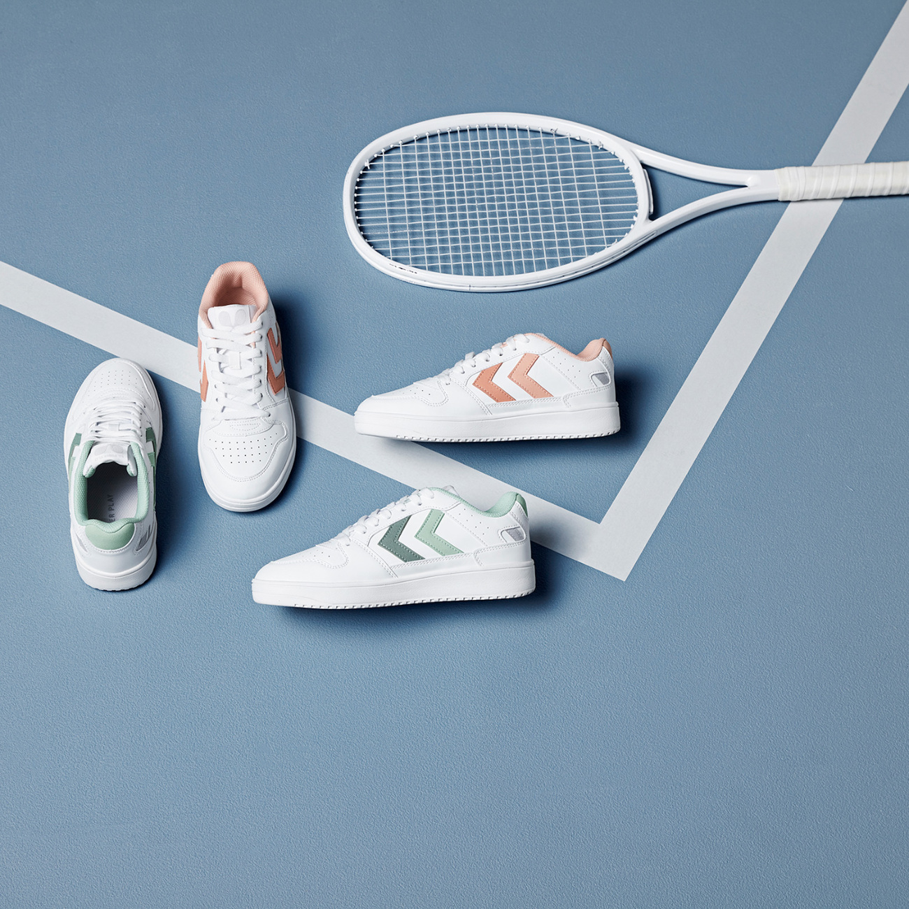 hummel(ヒュンメル)-S ST. POWER PLAY WMNS WHITE/ALMOST APRICOT 