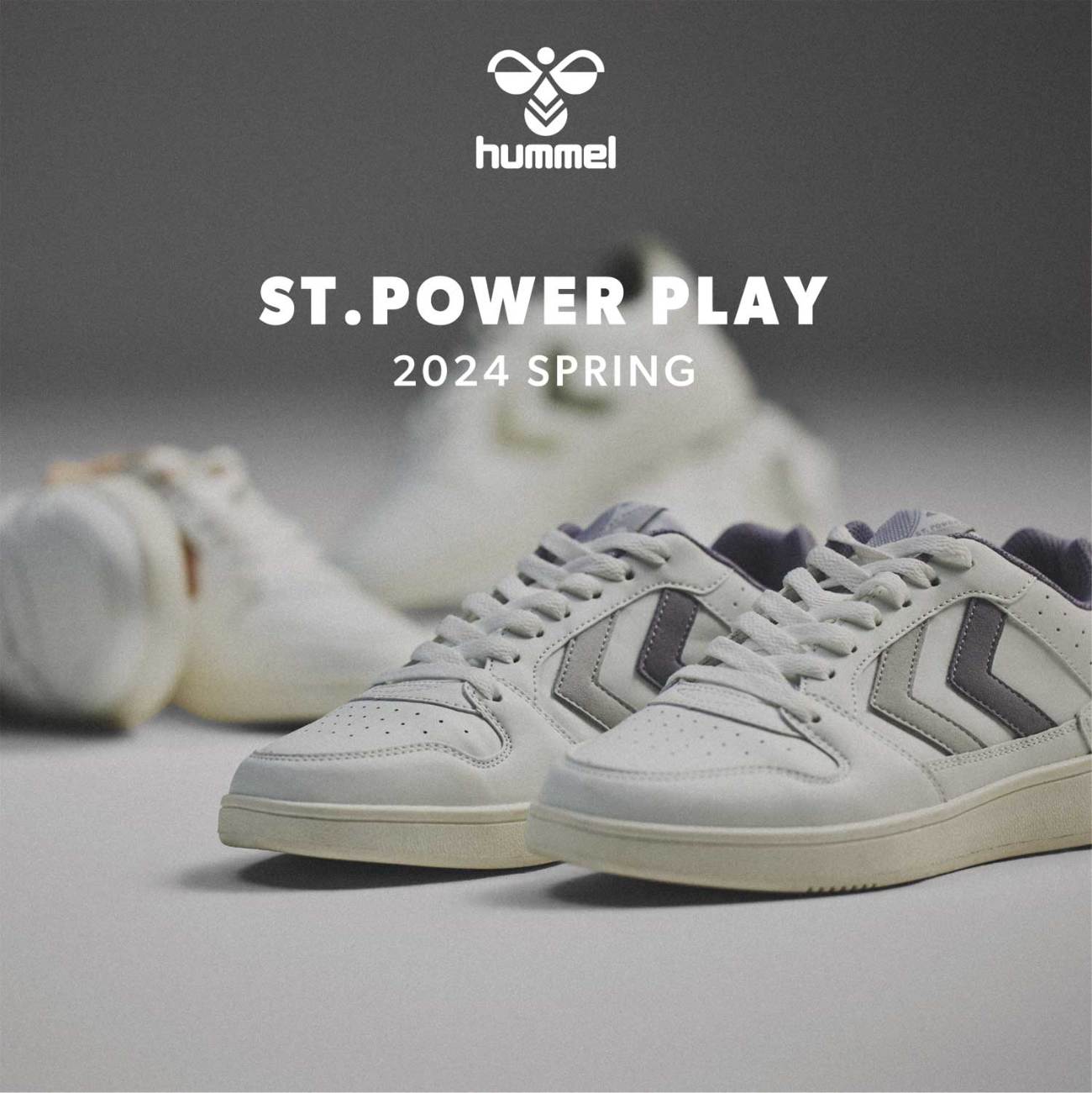 hummel(ヒュンメル)-S ST. POWER PLAY WMNS WHITE/LILAC GREY/LUNAR