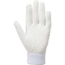 高校野球対応ダブルバンド手袋(両手)　ホワイト