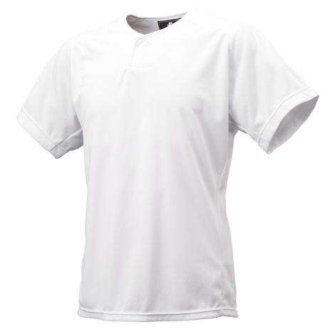 UVカット：1ボタンベースボールTシャツ　ホワイト