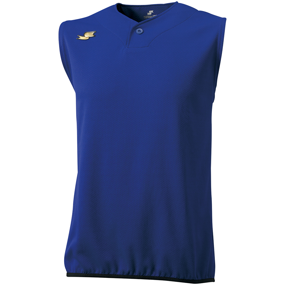 UVカット：トレーニングノースリーブシャツ Dブルー