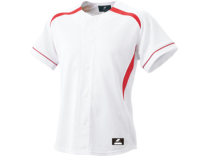 SSKBASEBALLダミーオープンプレゲームシャツ　ホワイト×レッド