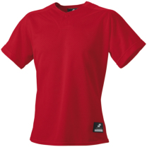 SSKBASEBALL2ボタンプレゲームシャツ(無地)　レッド