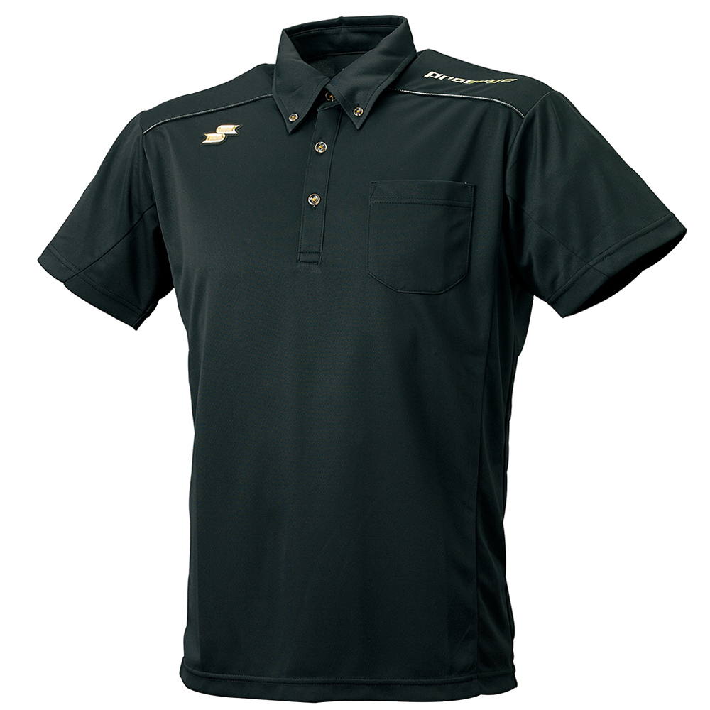 SSKBASEBALLボタンダウンポロシャツ（左胸ポケット付き）　ブラック
